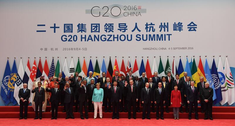 Hội nghị G20 khai mạc tại thành phố Hàng Châu, Trung Quốc hôm 4/9/2016.