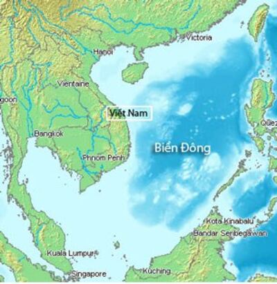 Bản đồ Việt Nam và vùng Biển Đông