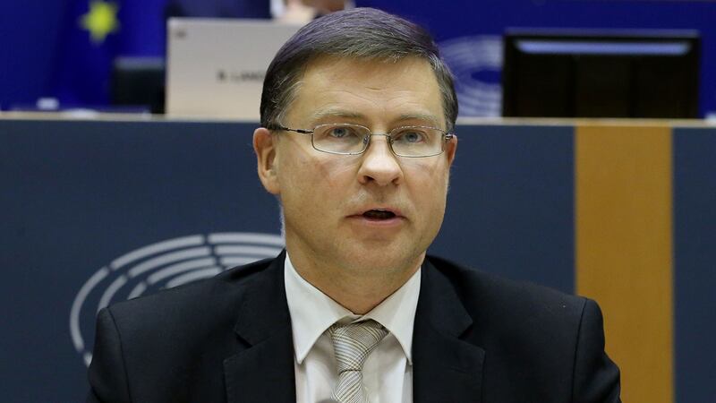 新任的贸易执委杜姆布罗夫斯基斯(Valdis Dombrovskis)2日在任命听证会上已表示，欧盟在投资层面与台湾密切对话，展现与台湾连结地决心。（AFP）