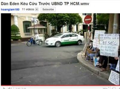 Dân Eden kêu cứu trước UBND TP HCM. Screen shot