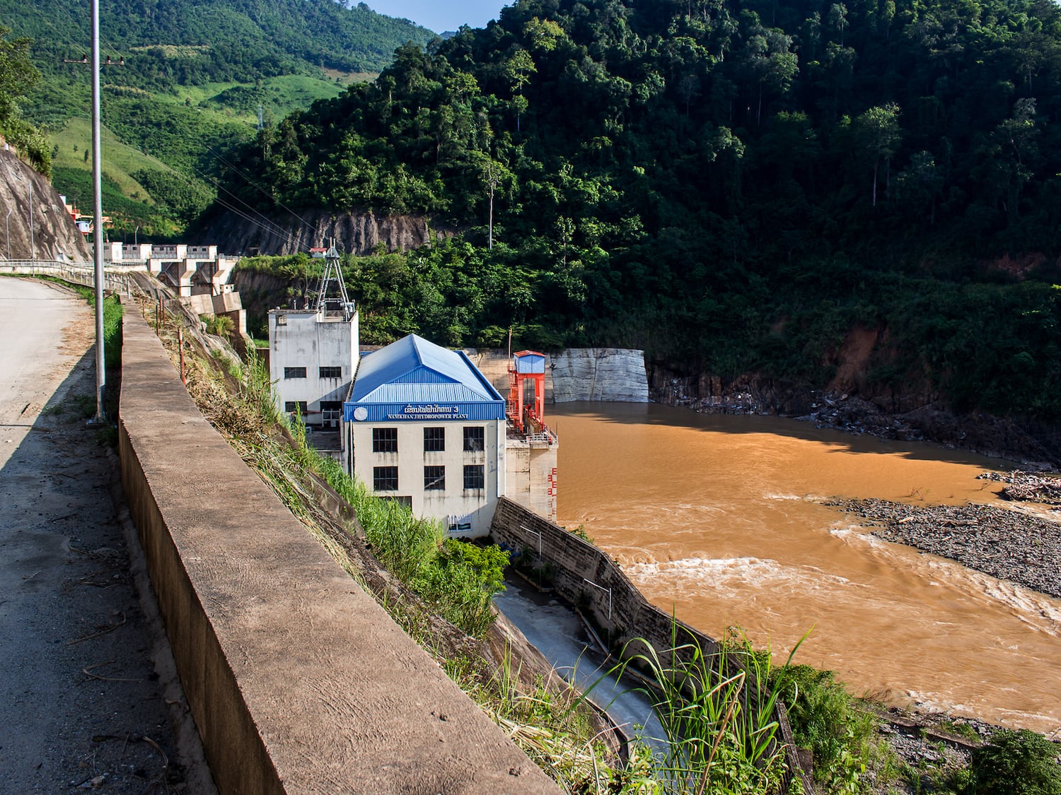 The Chinese funded Nam Khan 3 dam in Luang Prabang province, Laos, Sept, 2023.