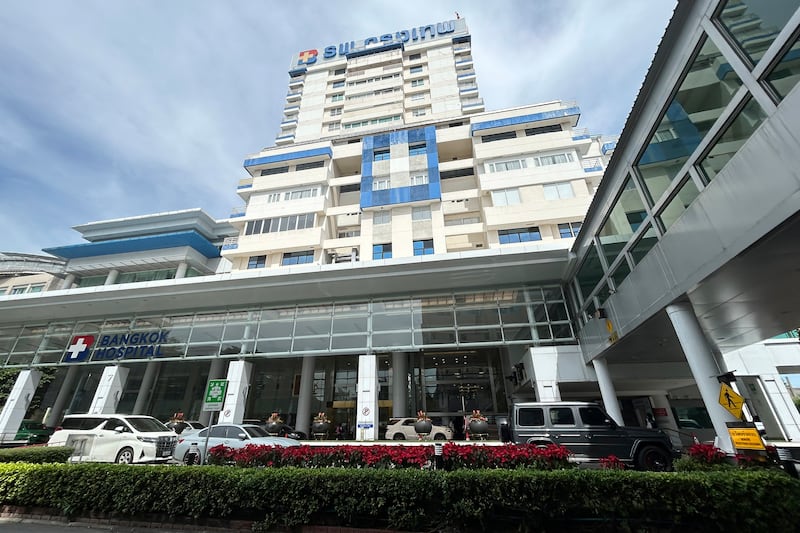 The exterior of Bangkok Hospital, in Bangkok, Thailand, Nov. 21, 2024. Australian traveler Holly Bowles is being treated there after drinking tainted alcohol in neighboring Laos.