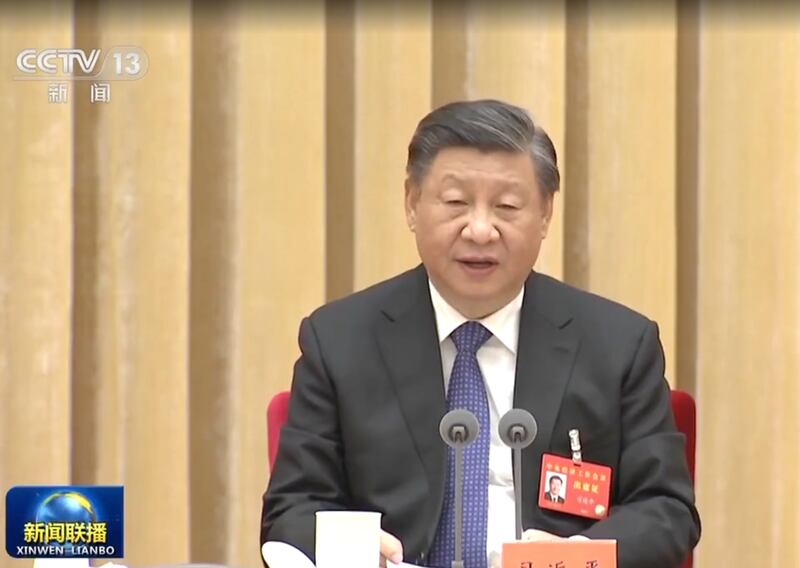 中国领导人习近平在会议上强调产业链韧性（视频截图/CCTV）