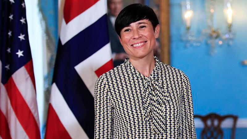 挪威外交大臣瑟雷德（Ine Eriksen Søreide）在研讨会上表示，中国在世界舞台上扮演重要角色，但不代表中国可以不遵守国际守则。（美联社）