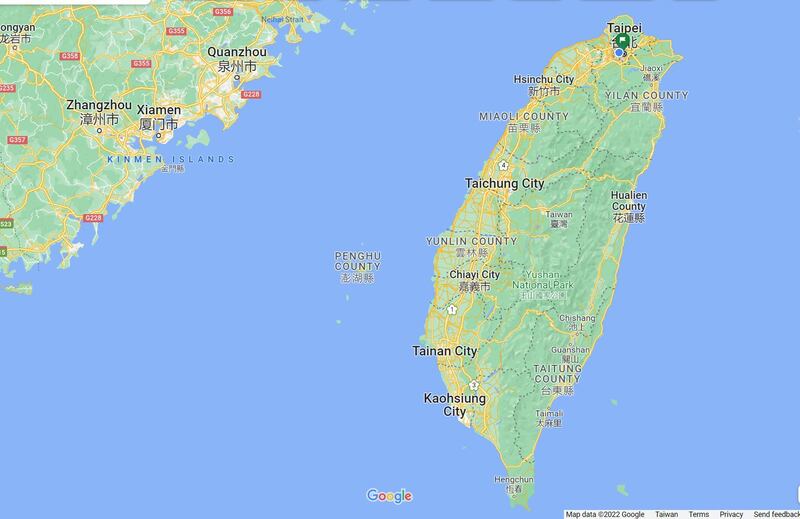 Map of Penghu Islands in the Taiwan Strait. Credit: Google Maps