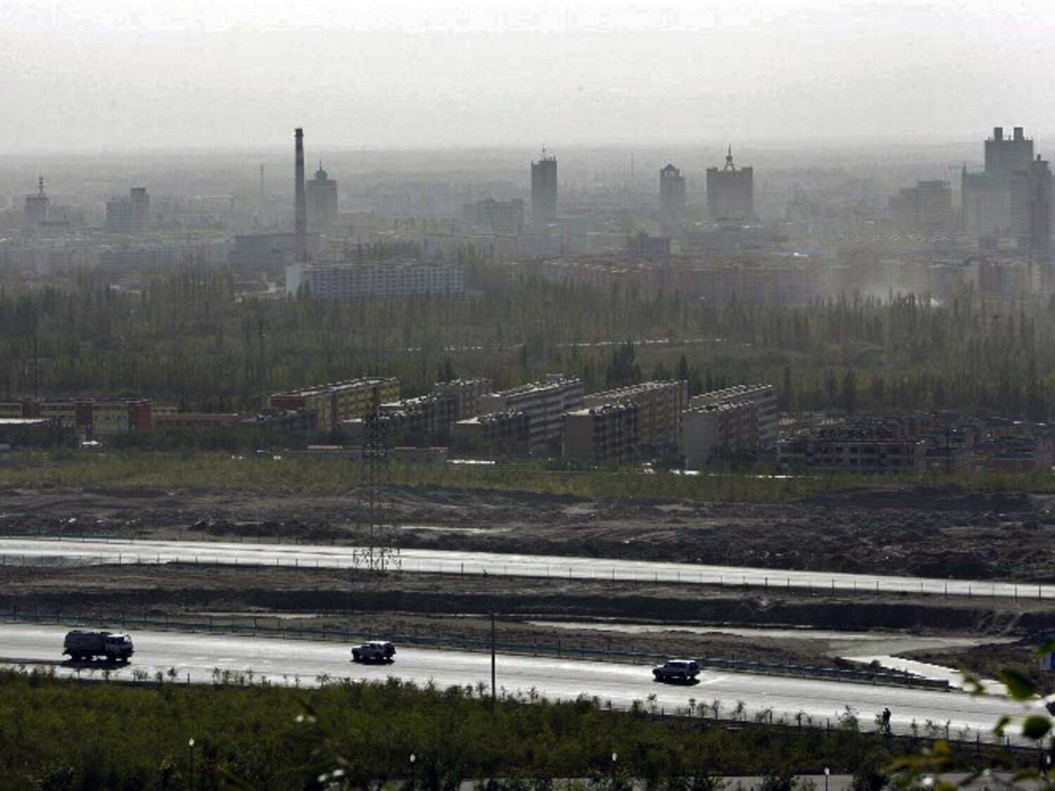 A view of Korla, capital of the Bayingolin Mongol Autonomous Prefecture in northwestern China's Xinjiang region, in an undated photo.