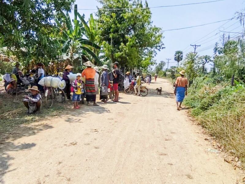 Refugees in Yinmabin township, Sagaing region, Myanmar, May 13, 2024. (Social Welfare Network for Sagaing's People)