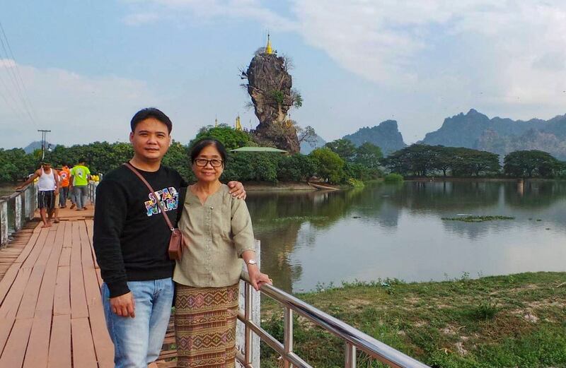 The photo of PYT with his mom was taken December 2015. Credit: Phyo Zeya Thaw