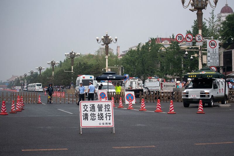 今年十月一日是中共建政70周年，8月下旬，北京城进入“十一”安保模式。（资料图/法新社）