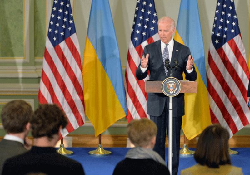 Phó Tổng thống Hoa Kỳ Joseph Biden nói chuyện tại Học viện Ngoại giao Ukraine, 22 tháng 4, 2014