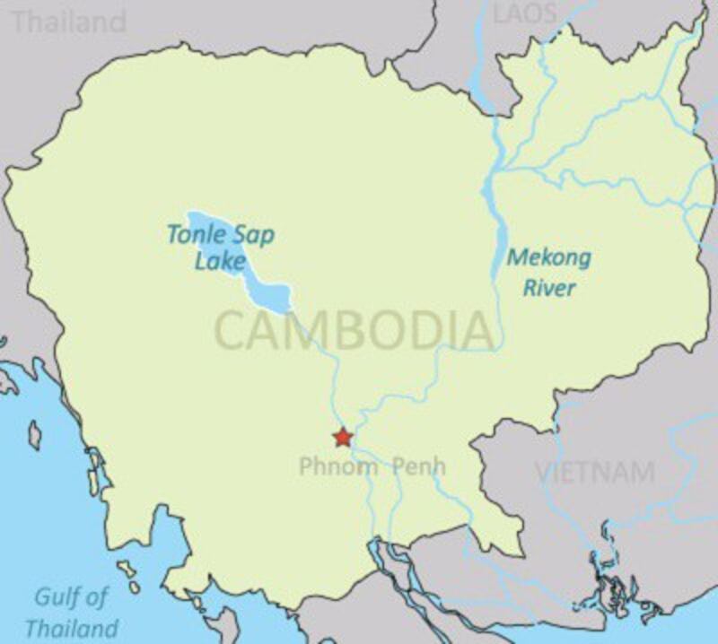 Map of the Tonle Sap in Cambodia