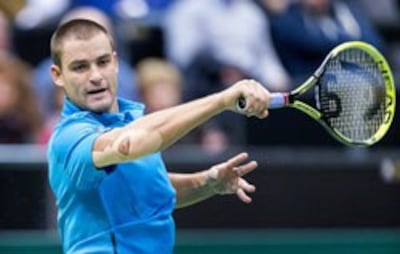 Tay vợt Nga Mikhail Youzhny. AFP photo 