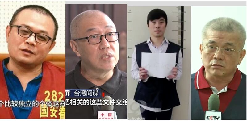 央视连播三天所谓“台谍案”，指控台湾人李孟居、施正屏、郑宇钦、蔡金树为间谍，但也有不少大陆人不相信。（翻摄央视） 