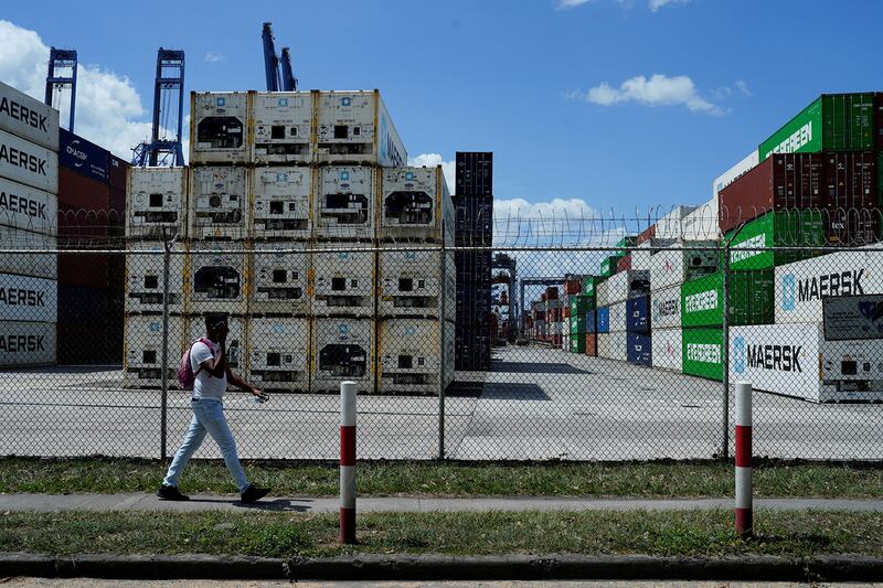 The Balboa port terminal, owned by the Hong Kong conglomerate CK Hutchison, on the Panama Canal, March 4, 2025.