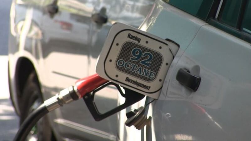 A car is refueled at a gas station in Yangon, in a file photo. Credit: RFA