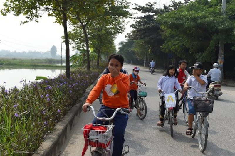 Trẻ em Hà Nội chụp hôm 11/11/2019.