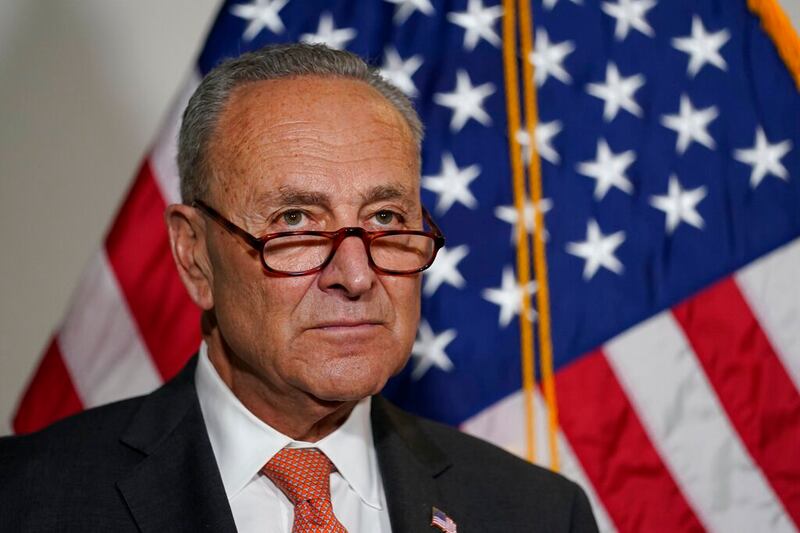 民主党籍的参议院多数党领袖舒默(Chuck Schumer)。（AP）