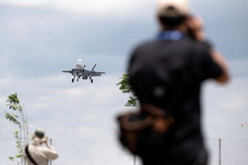 A F-35B Stealth Fighter Jet performs at the Singapore Airshow in Singapore, Feb. 15, 2022. Credit: Reuters