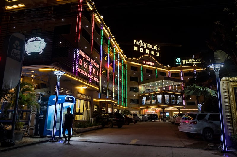 Casinos and hotels are seen in Sihanoukville, Cambodia in 2018. (Paula Bronstein/Getty Images)