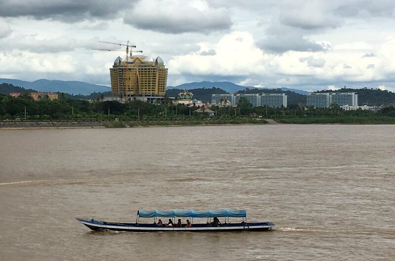 View of the Golden Triangle Special Economic Zone in Bokeo Province, Laos, from Ban Sop Ruak in Thailand, July 25, 2019. (Slleong via Wikipedia)