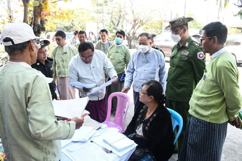 Census workers collect information in Sittwe, Rakhine state, Myanmar, on Jan. 10, 2023. Credit: Thikyarzaychi Ngwethazin