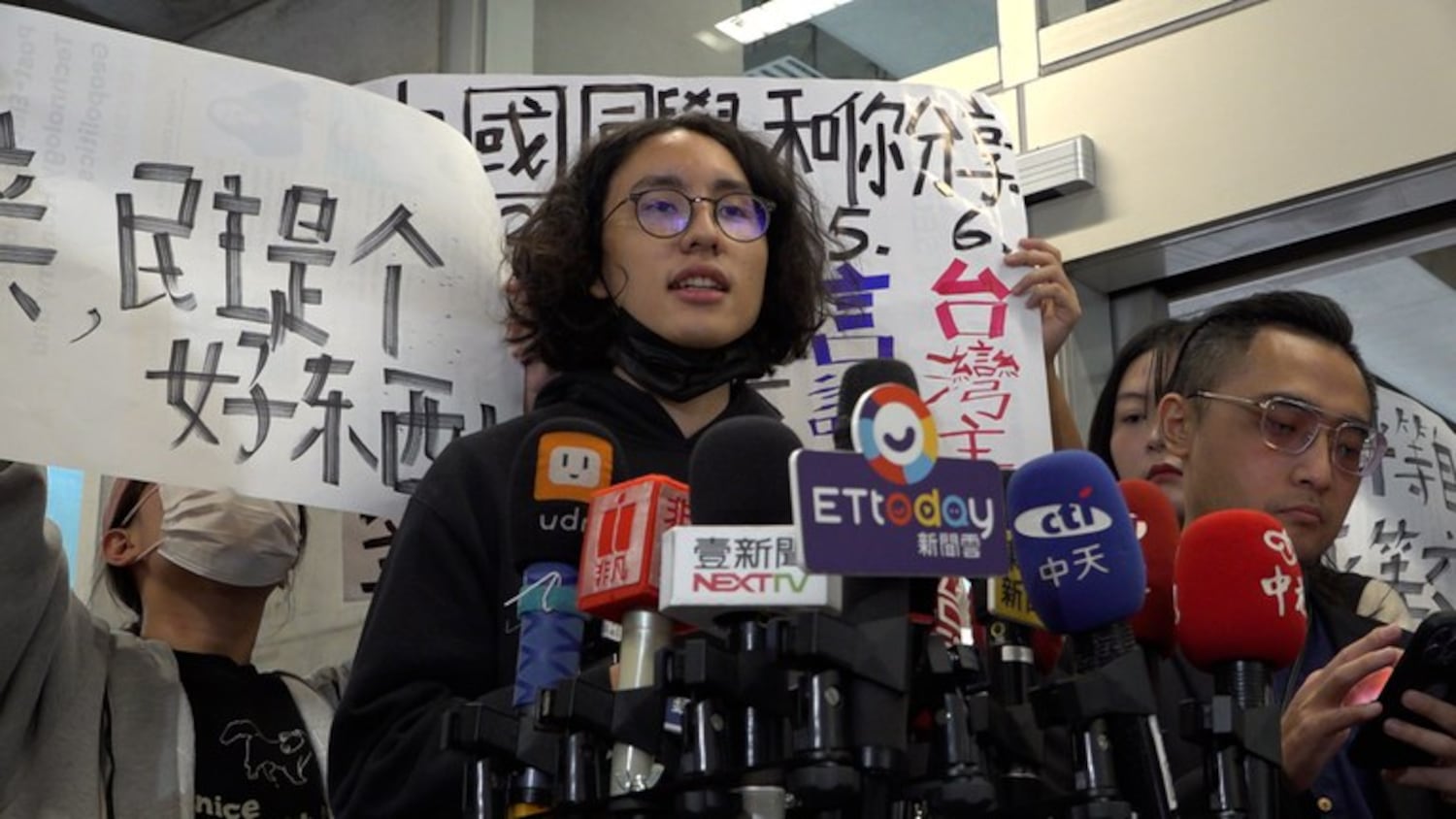 Hsiao Hsu-Chen, who heads the Ma Ying-jeou Foundation, which is hosting the Chinese delegation, speaks to reporters in Taipei, Dec. 3, 2024.