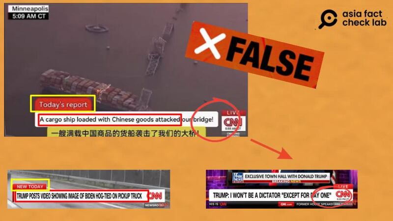 比对网传截图有多处与CNN新闻画面的格式不同（ 微博、CNN Youtube频道截图）