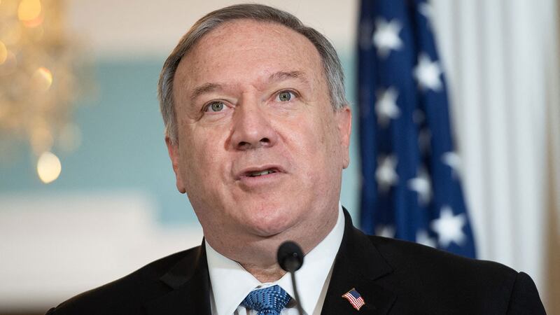 美国前国务卿蓬佩奥(Mike Pompeo)于今年1月9日宣布取消美台交流限制。（美联社资料图片）