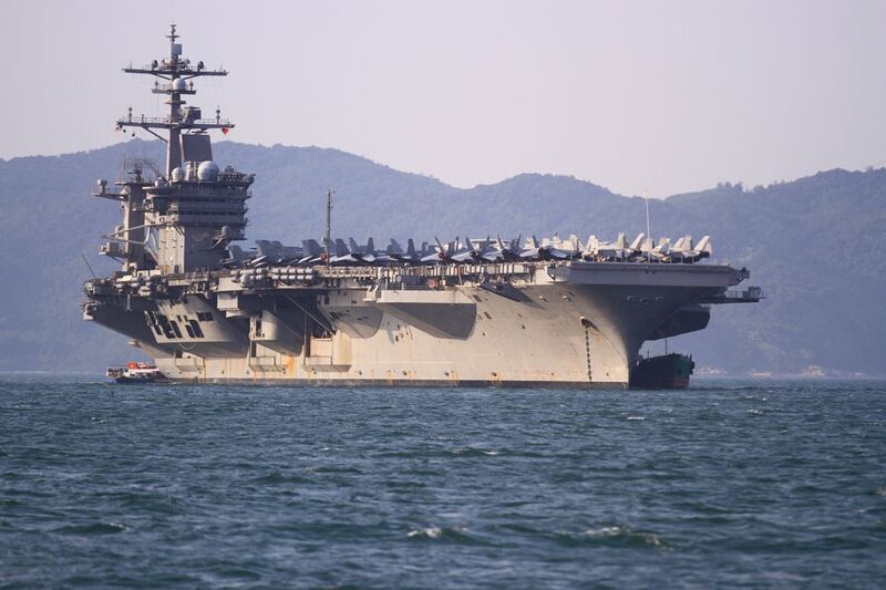 Tàu sân bay USS Carl Vinson tới cảng Đà Nẵng hôm 5/3/2018