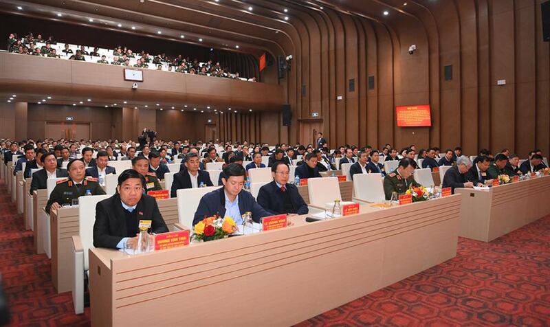 The conference on the implementation of Directive 24, in Hanoi on Dec. 21, 2023.